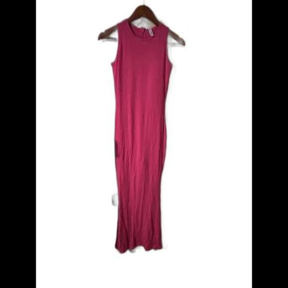 NWT Pink Popilush Shapewear Modal Crew Neck Slimming Maxi Dress, Size Large - Picture 3 of 9